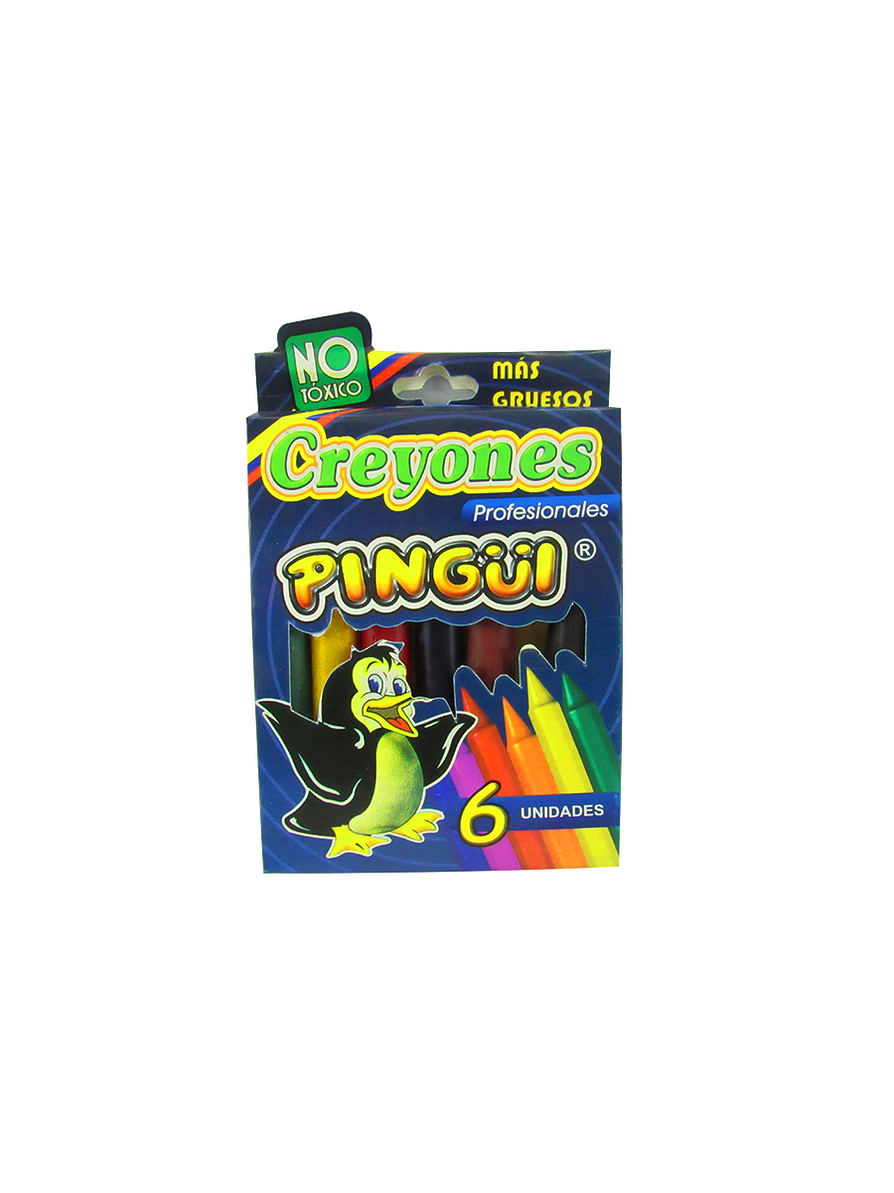 Creyones Pingüi profesionales x 6 unidades 1