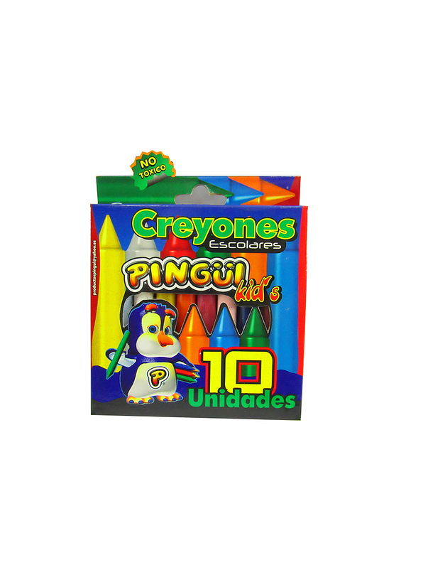 Creyones Pingüi escolares x 10 unidades 1