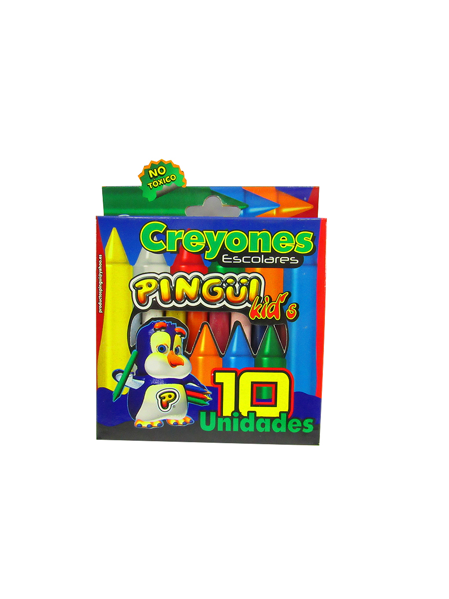 Creyones Pingüi escolares x 10 unidades 1