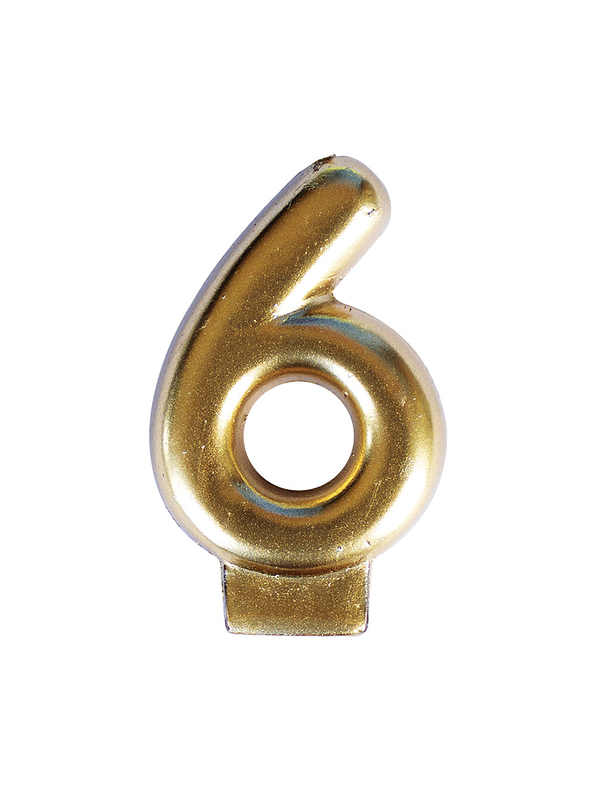 Vela numérica # 6 Colores 1