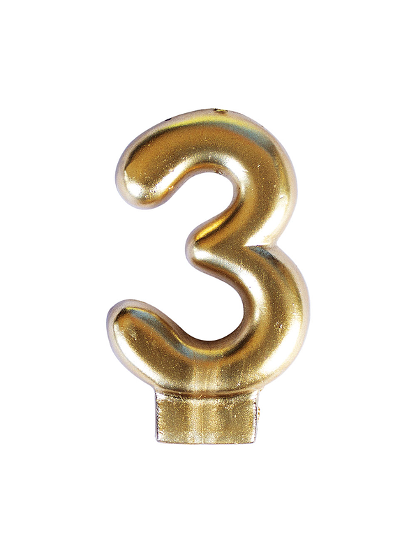 Vela numérica # 3 Colores 1