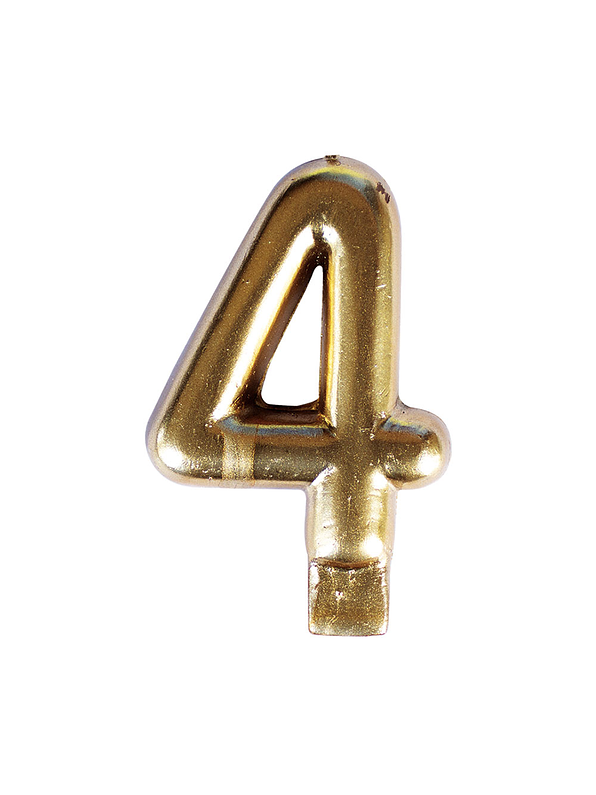 Vela numérica # 4 Colores 1