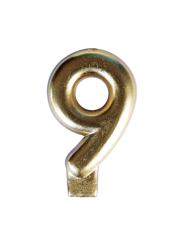 Vela numérica # 9 Colores 1