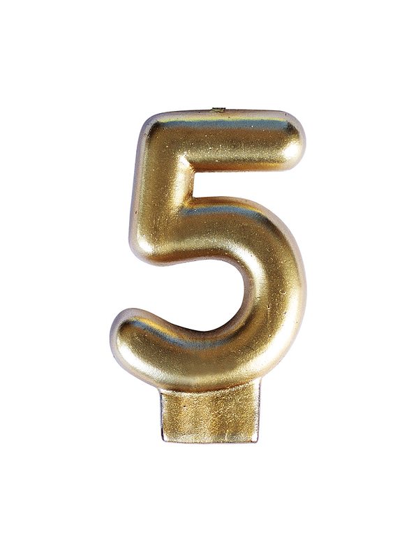 Vela numérica # 5 Colores 1