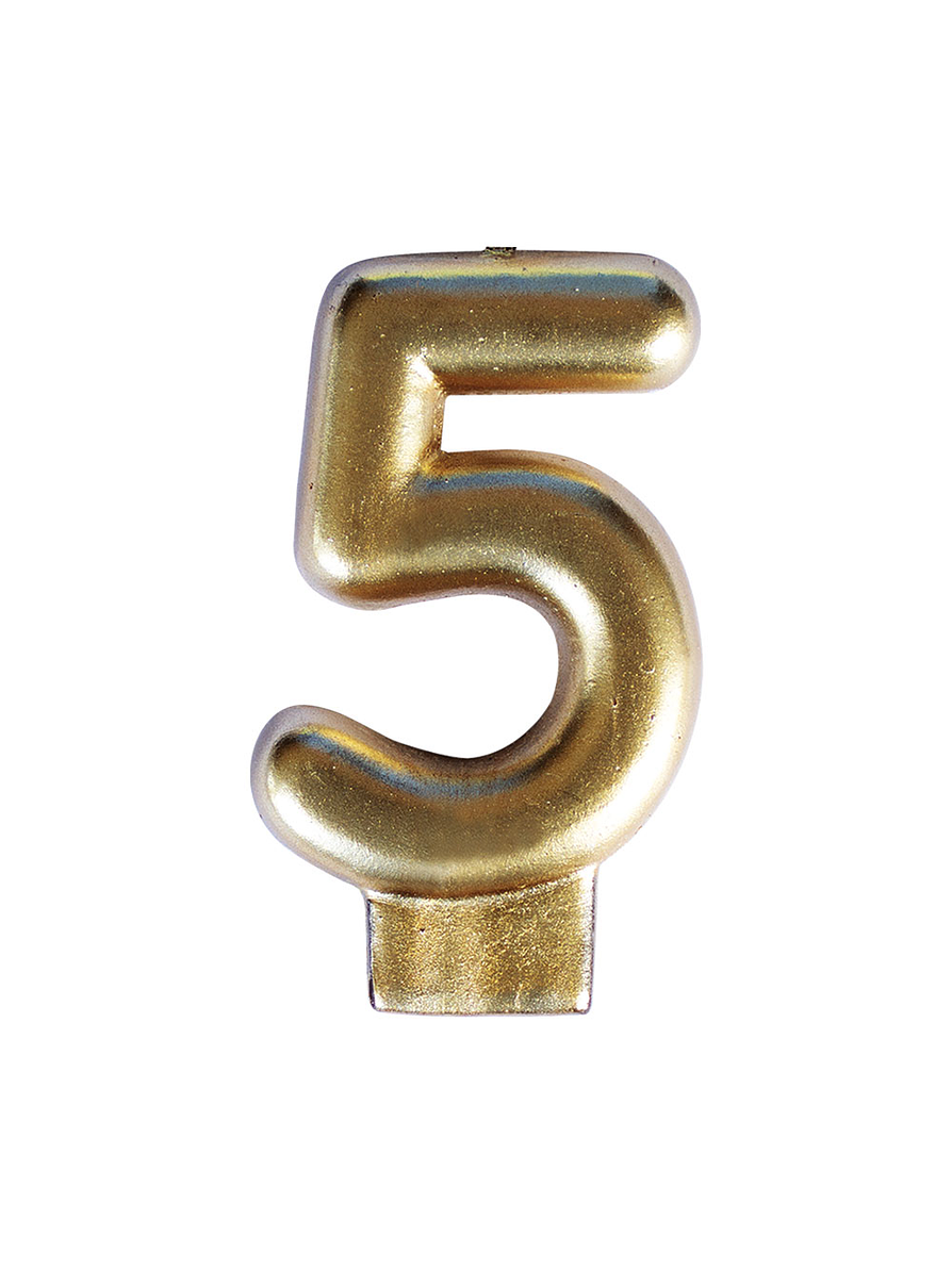 Vela numérica # 5 Colores 1