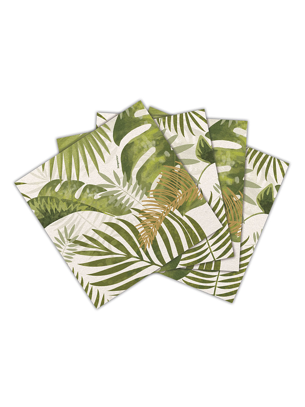 Servilletas Pequeñas Hojas Tropicales x 16 unidades 1