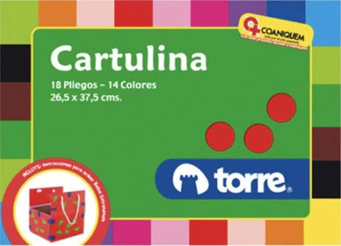 Carp. Escol. Cartulina 18 Pliegos Prisa Torre