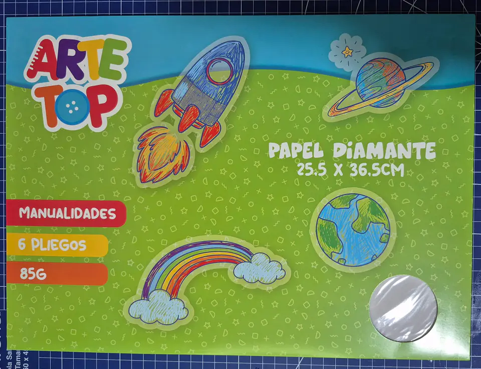 Carp. Papel Diamante25,5x36 Cm 6 Pliegos 1