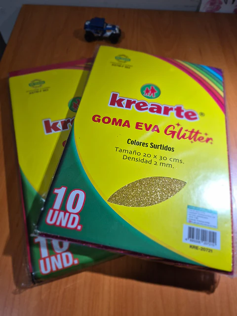 Goma Eva Glitter surtidox10