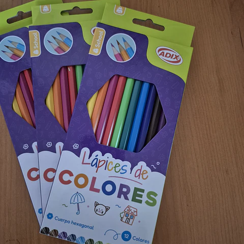 Lapices Cera 12 Color. Jumbo Torre