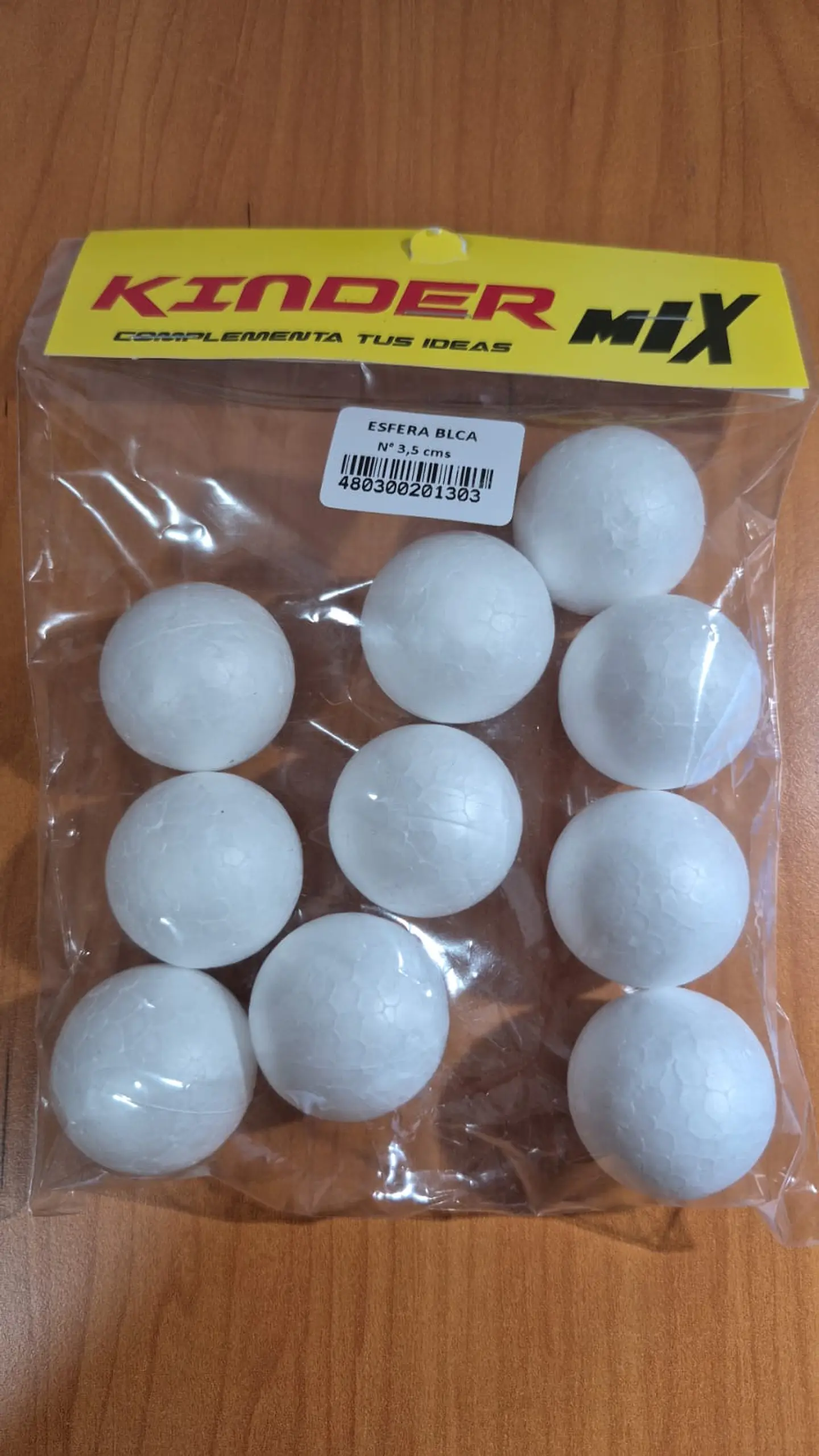 Pelota de Plumavit 3,5 Cmsx 10 U 2
