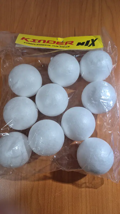 Pelota de Plumavit 10 Cmsx 2 U