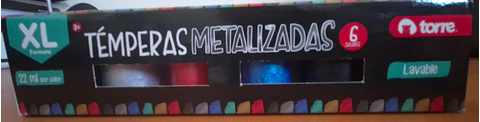 Tempera 6 Col 22 Ml Metálica