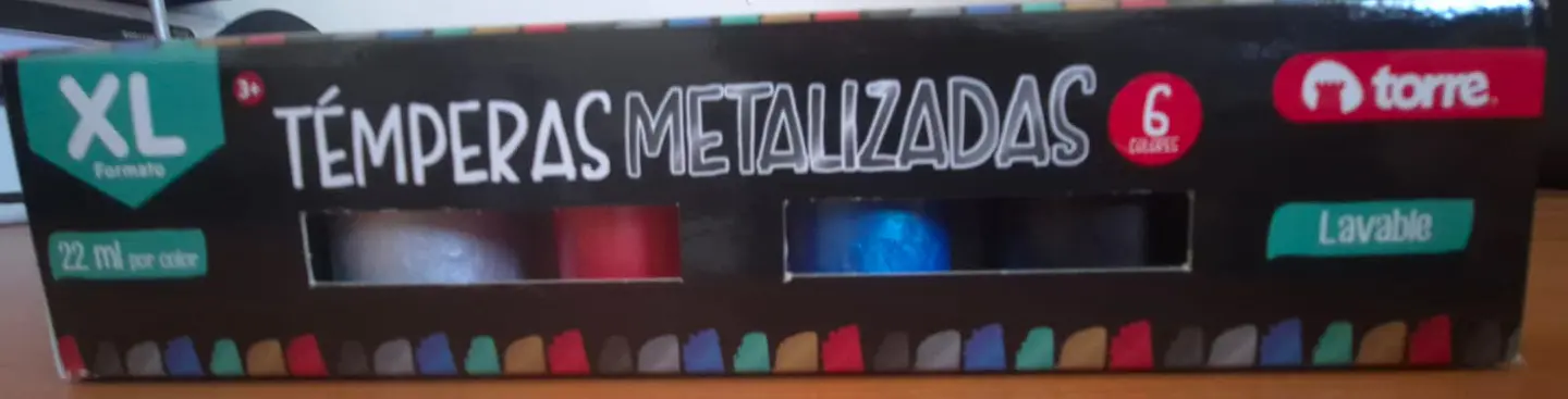 Tempera 6 Col 22 Ml Metálica 2