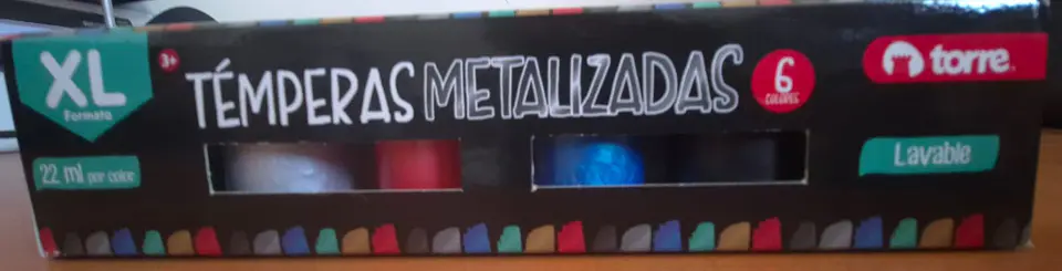 Tempera 6 Col 22 Ml Metálica 2