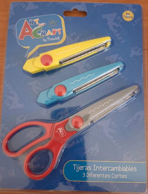 Tijera Intercambiable 3 Diseños Art Craft
