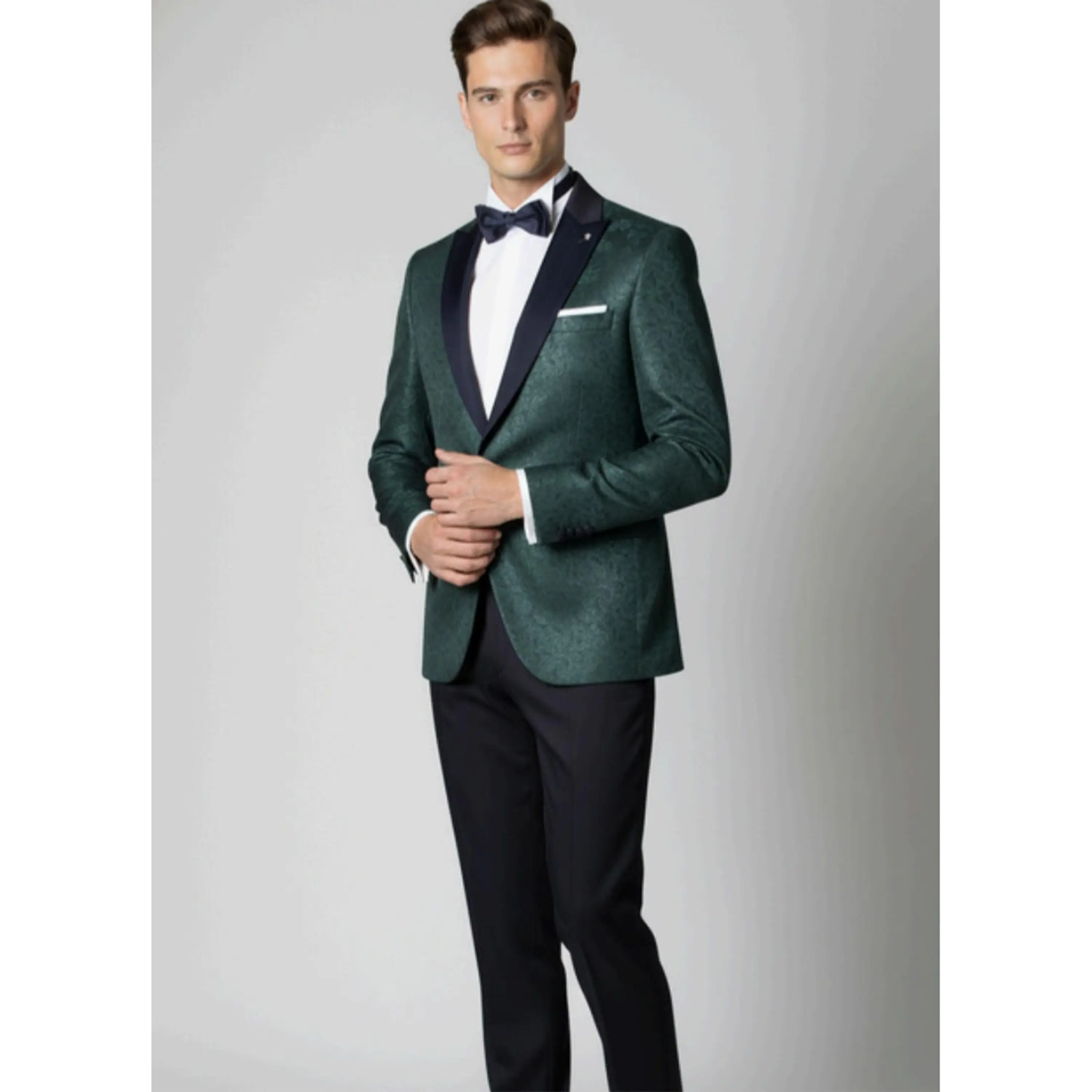 Traje Verde Solapa azul  1