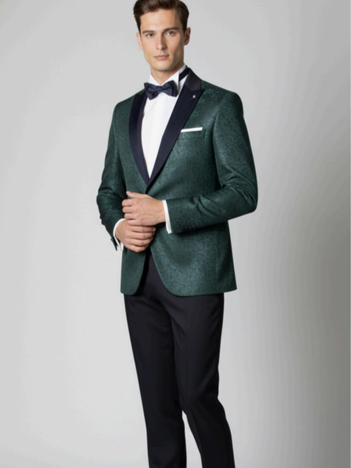 Traje Verde Solapa azul  1