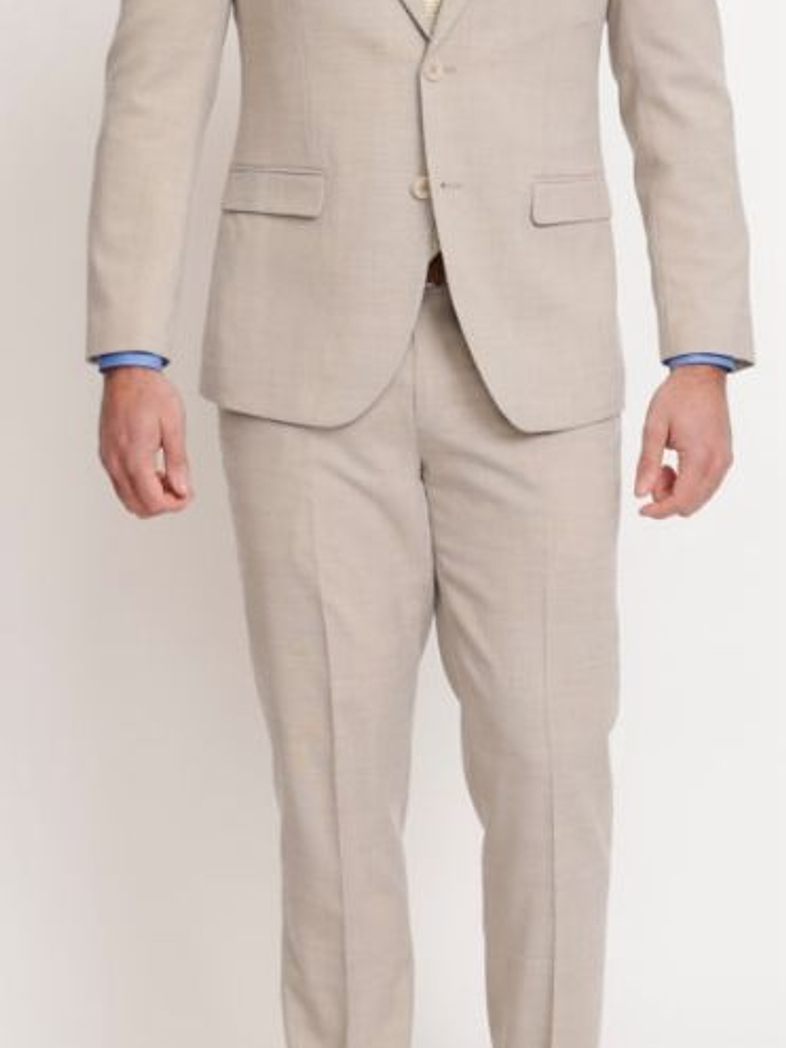 Traje de Lino Beige (Camisa, Colleras y Humita/corbata) 1