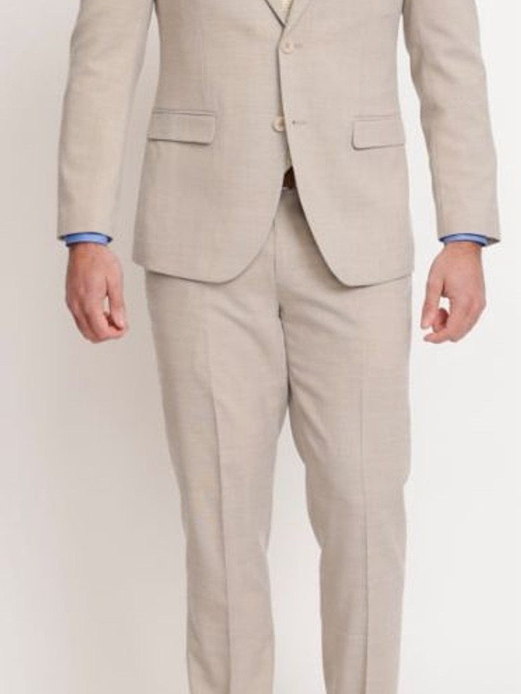Traje de Lino Beige (Camisa, Colleras y Humita/corbata) 1