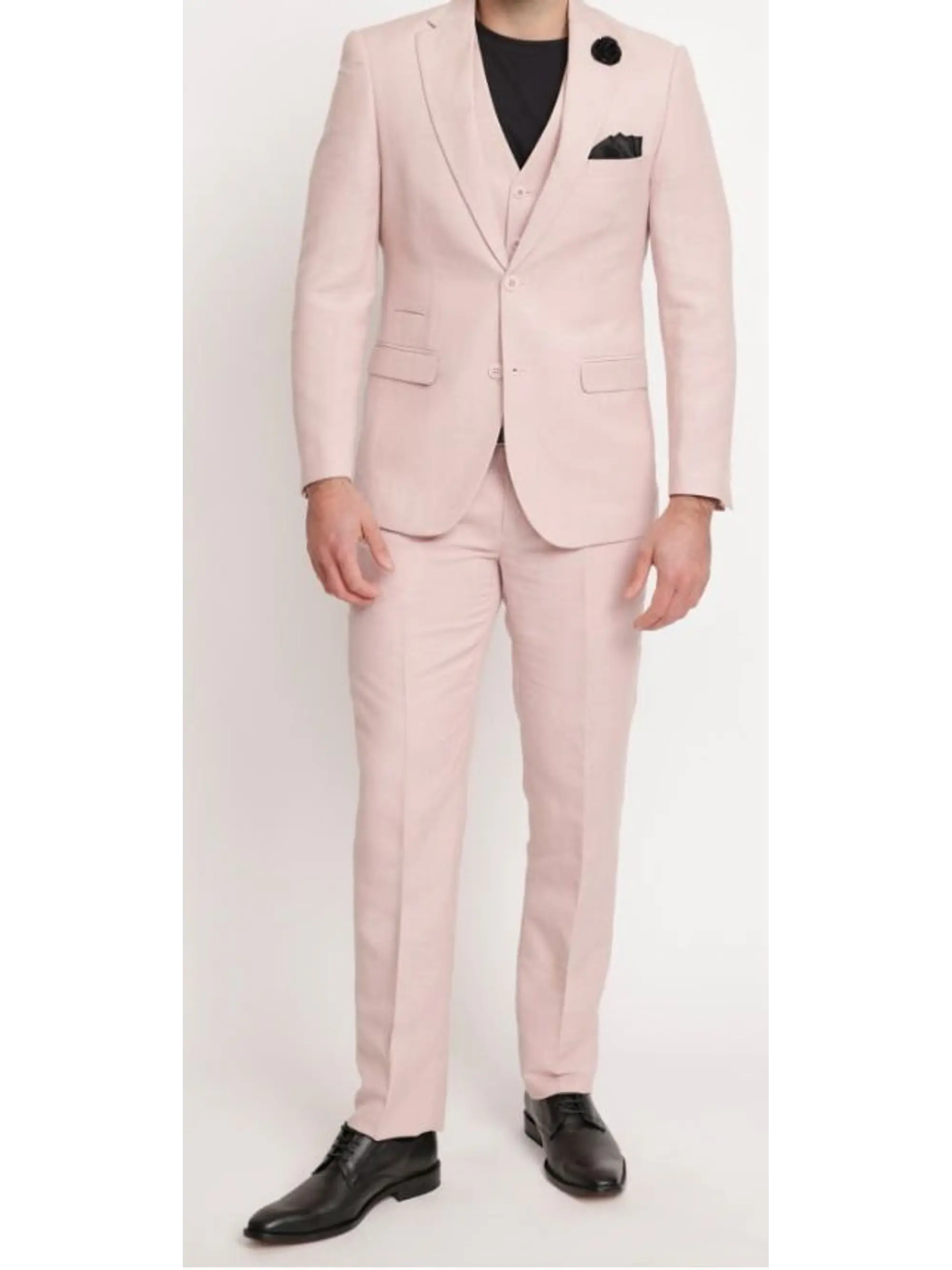 Traje de Lino Rosado (Camisa, Colleras y Humita/corbata) 2