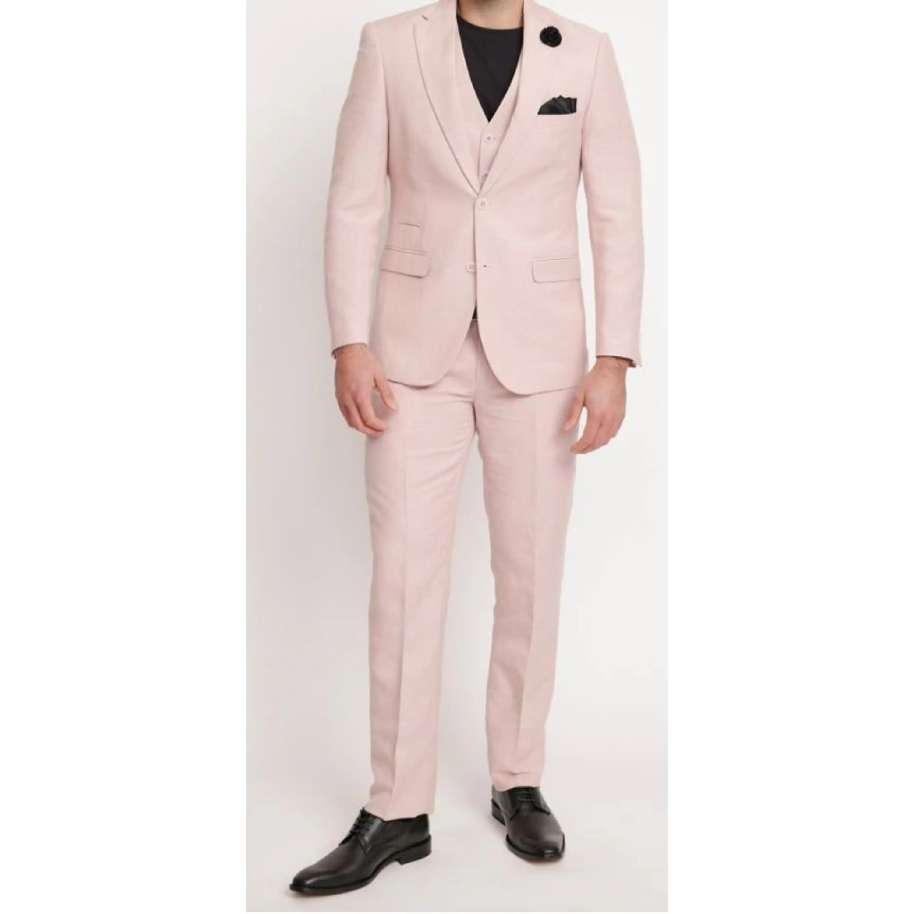 Traje de Lino Rosado (Camisa, Colleras y Humita/corbata) 2