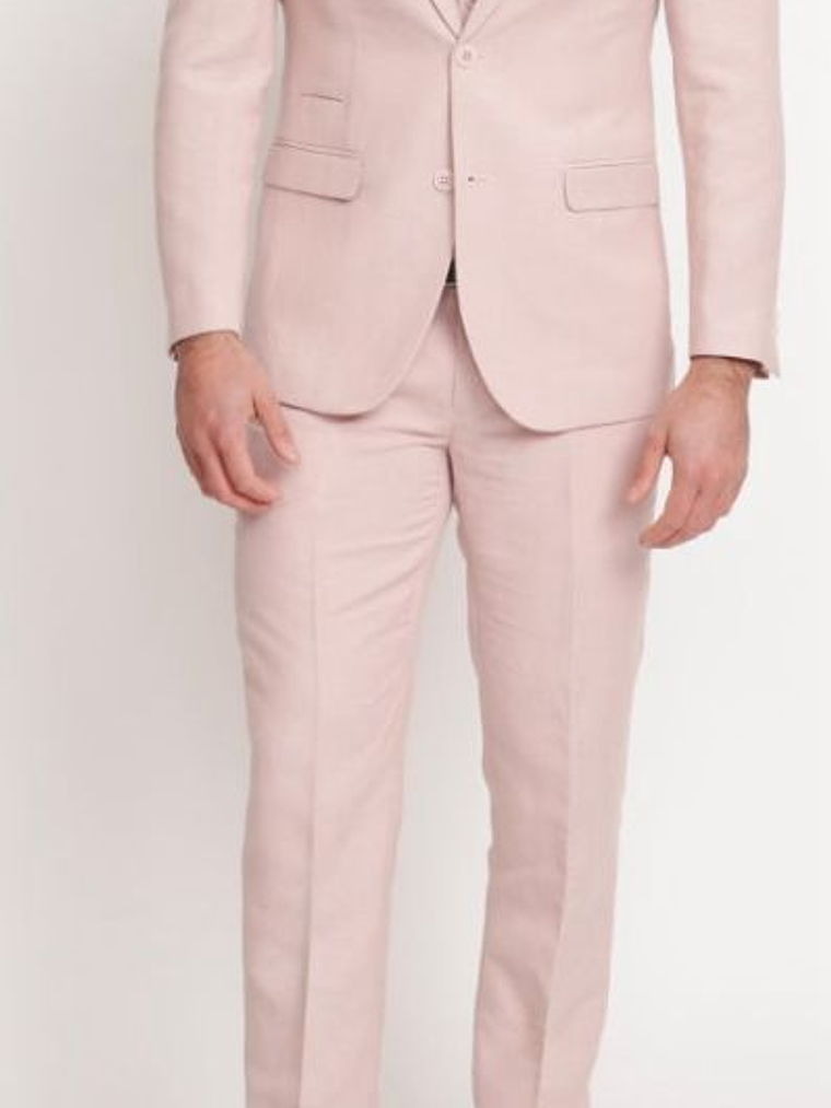 Traje de Lino Rosado (Camisa, Colleras y Humita/corbata) 2