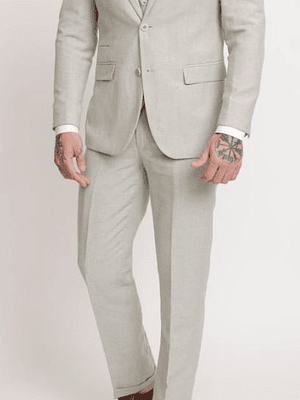 Traje de Lino Verde Agua (Camisa, Colleras y Humita/Corbata) 