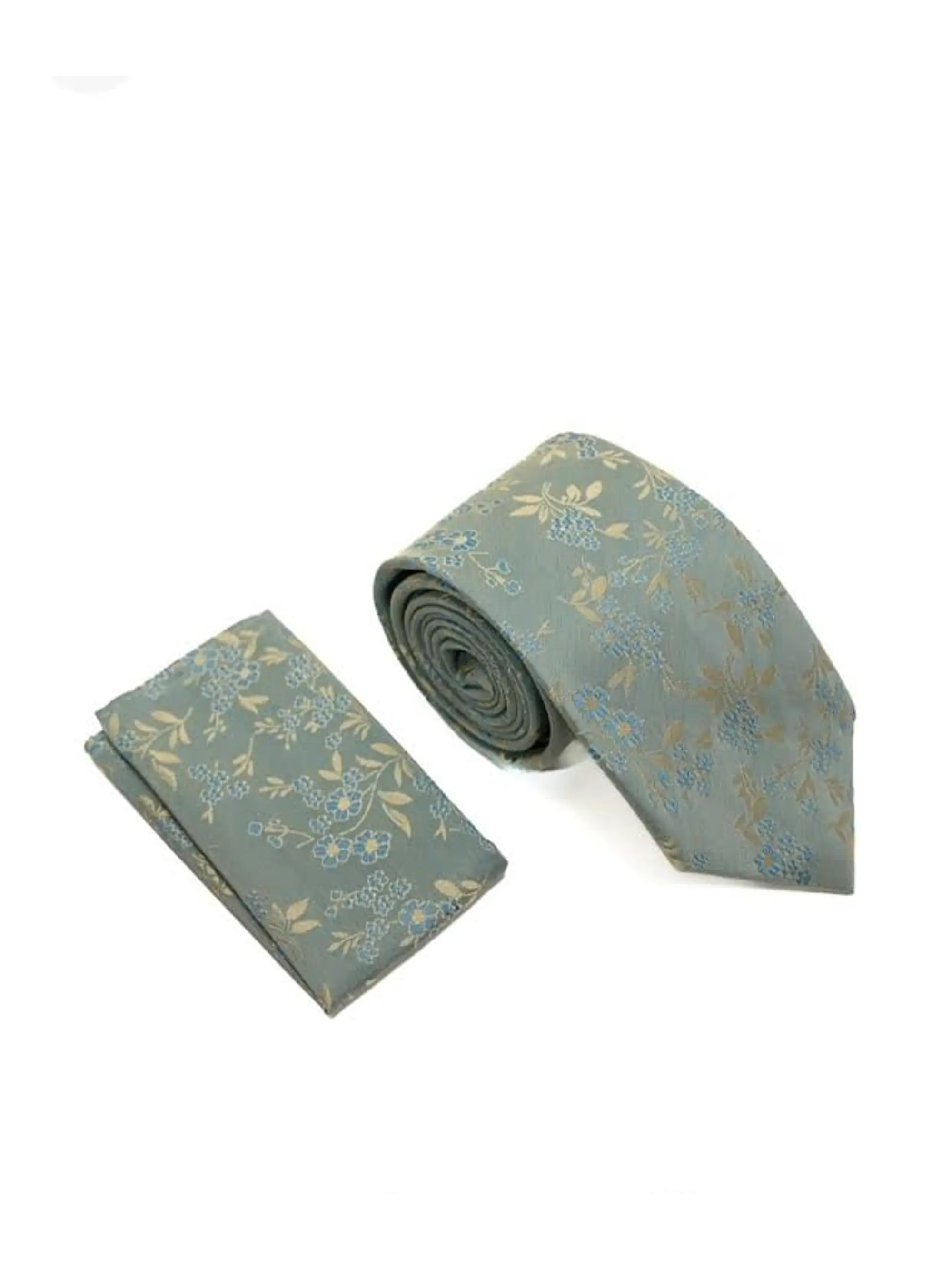 Corbata con Pañuelo (Salvia y Diseño) 1