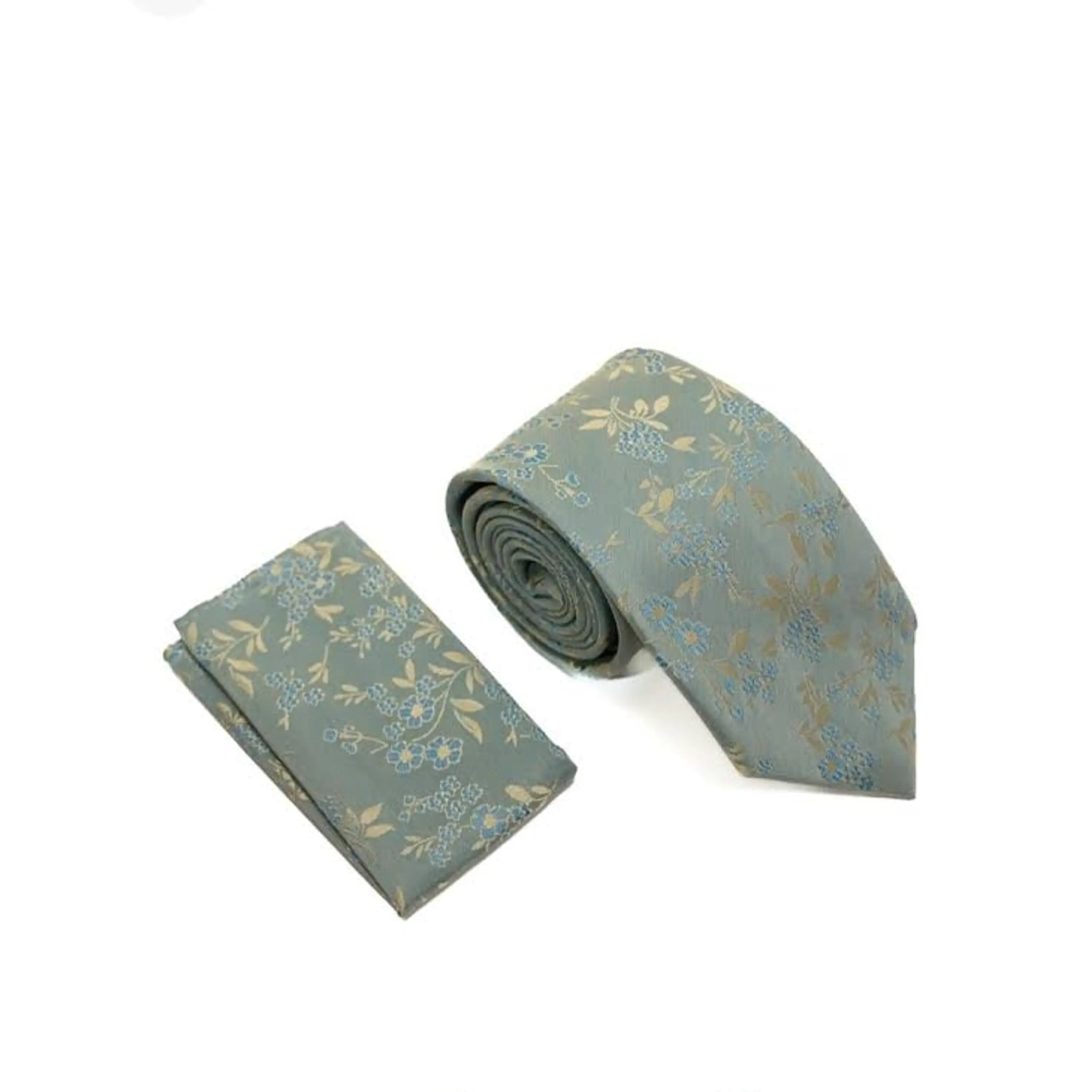 Corbata con Pañuelo (Salvia y Diseño) 1