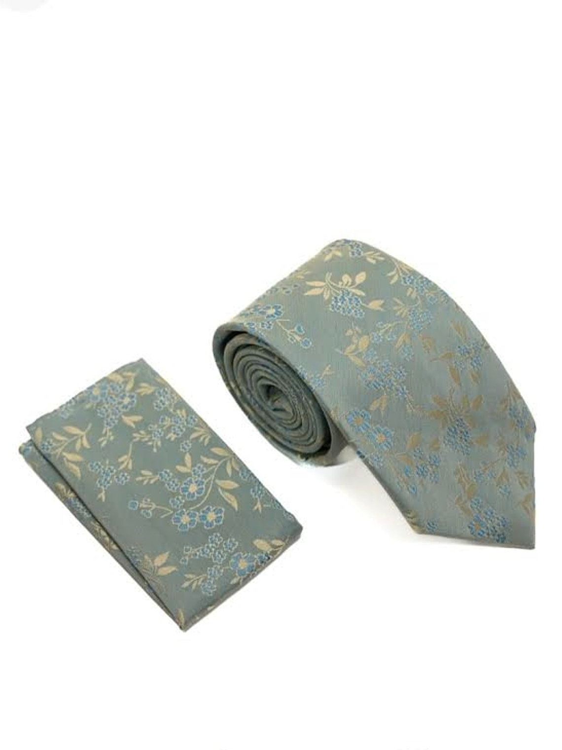 Corbata con Pañuelo (Salvia y Diseño) 1