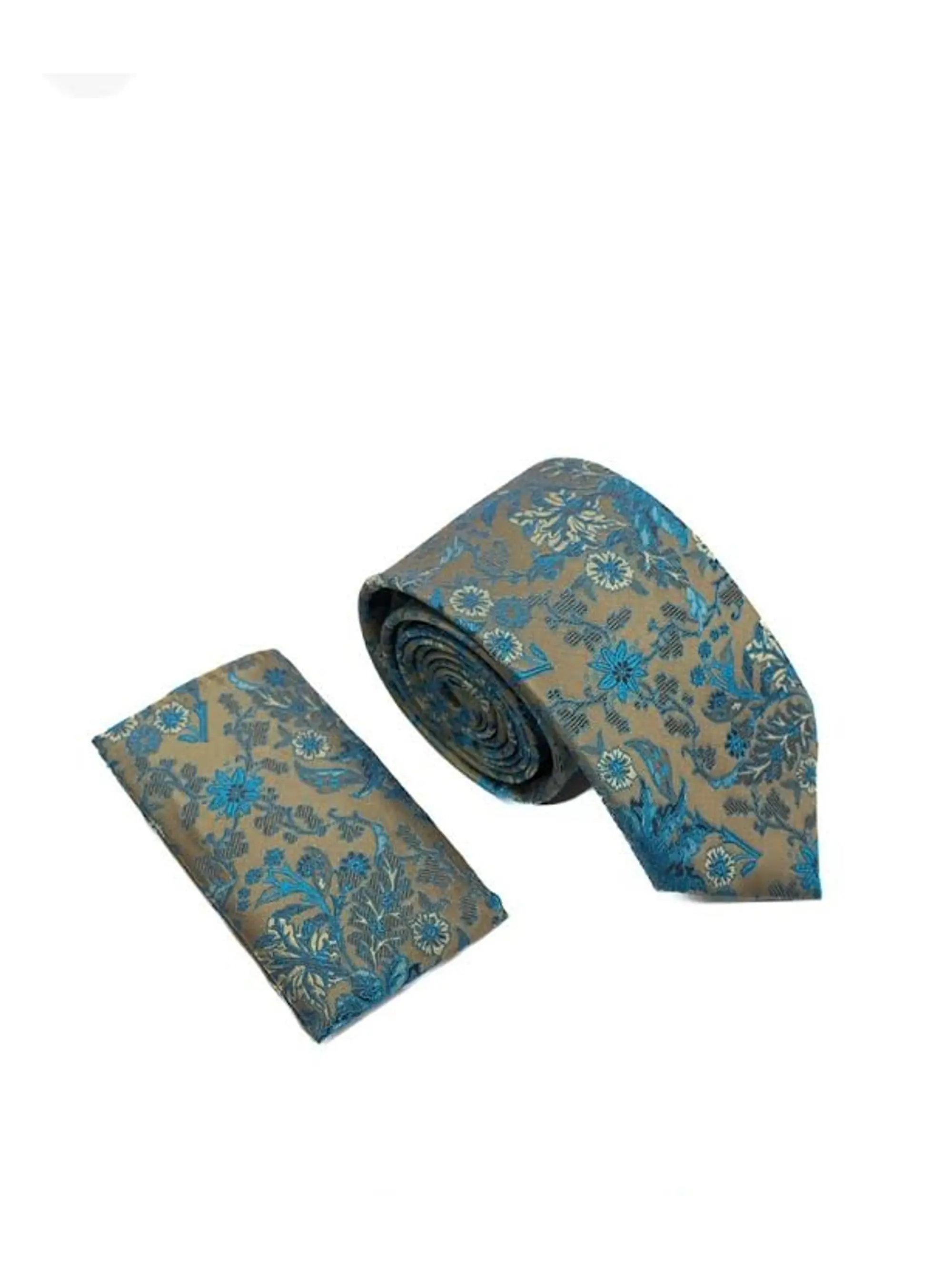Corbata con Pañuelo (Verde y Diseño) 1