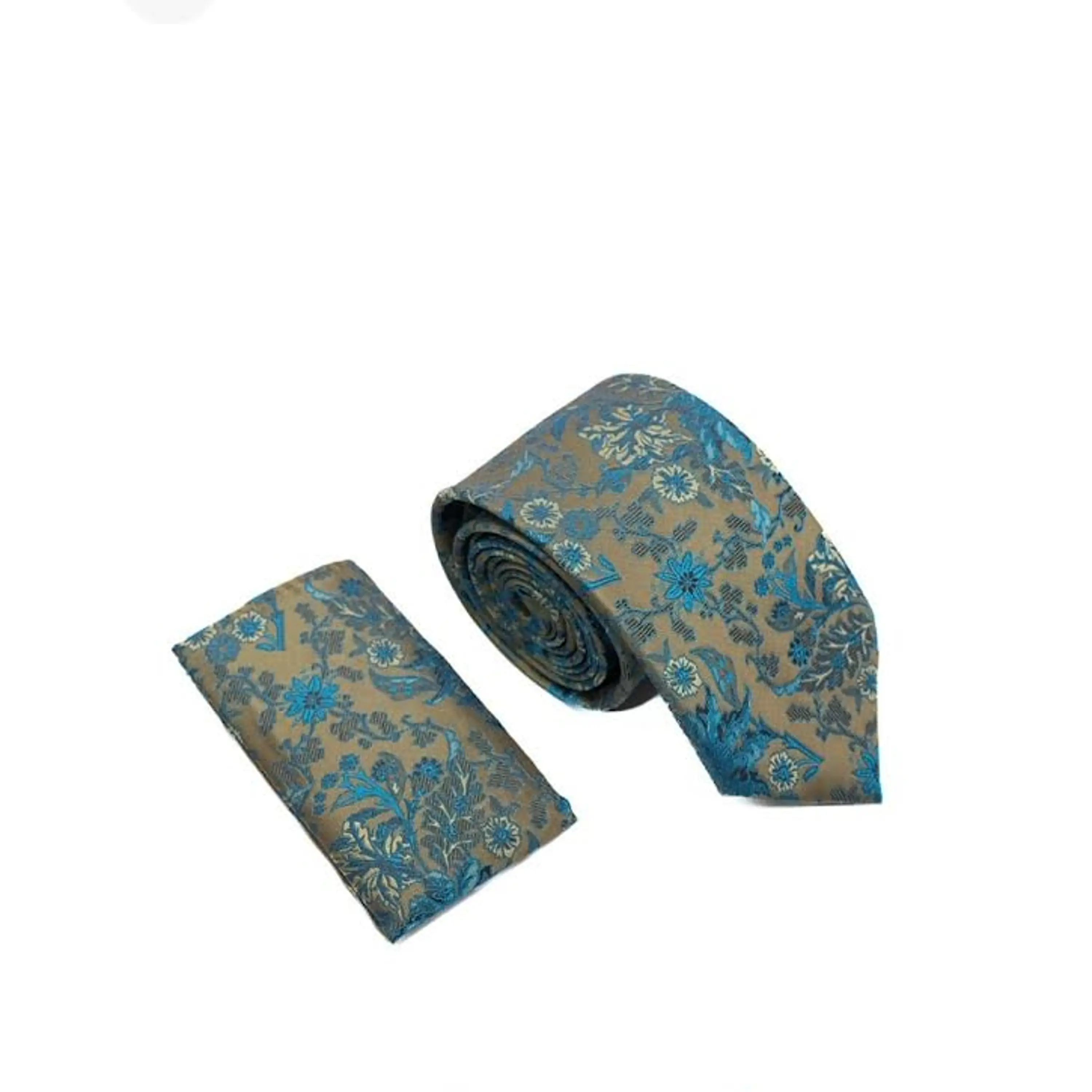 Corbata con Pañuelo (Verde y Diseño) 1