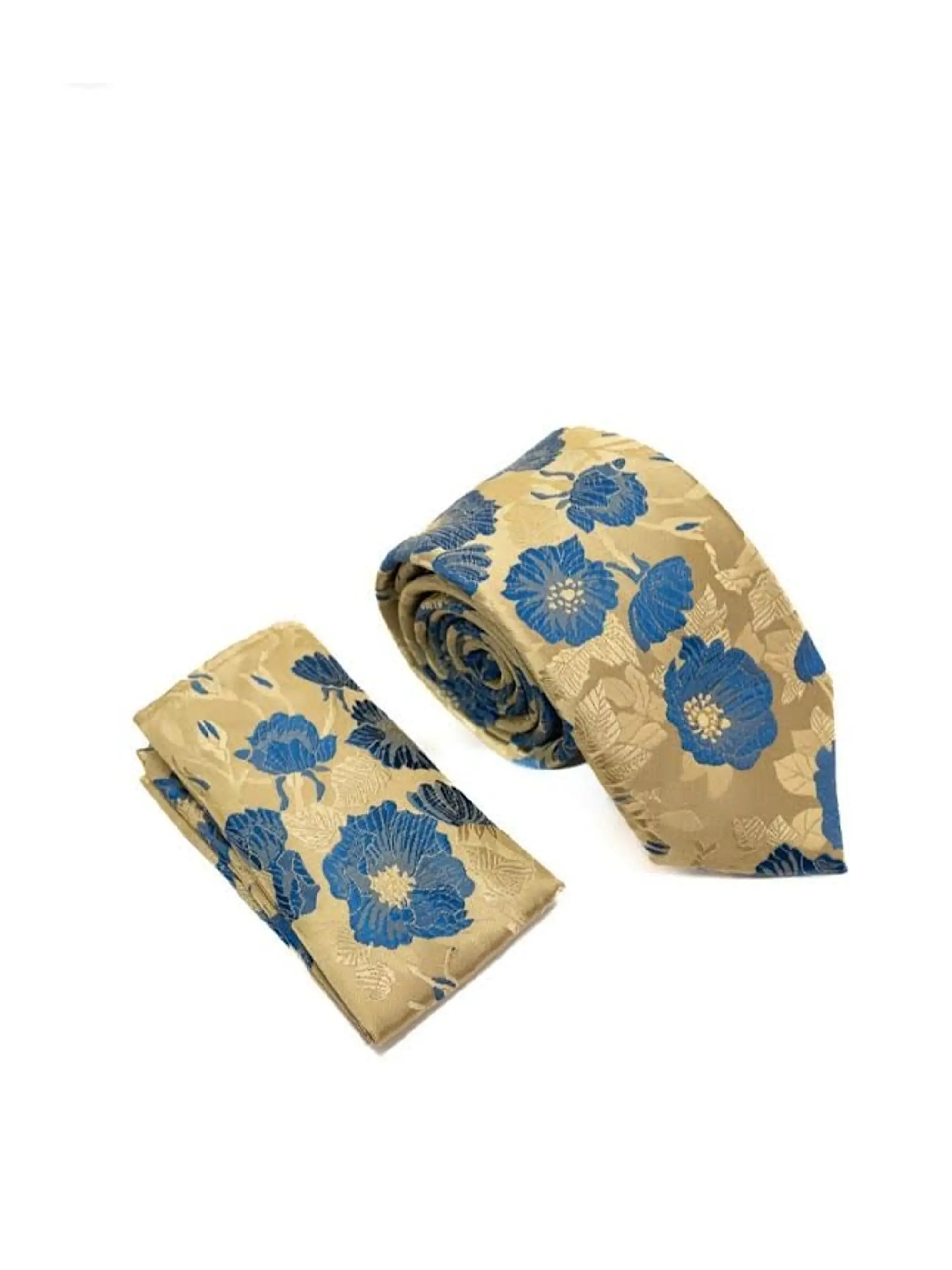 Corbata con Pañuelo (Dorado y Diseño) 1