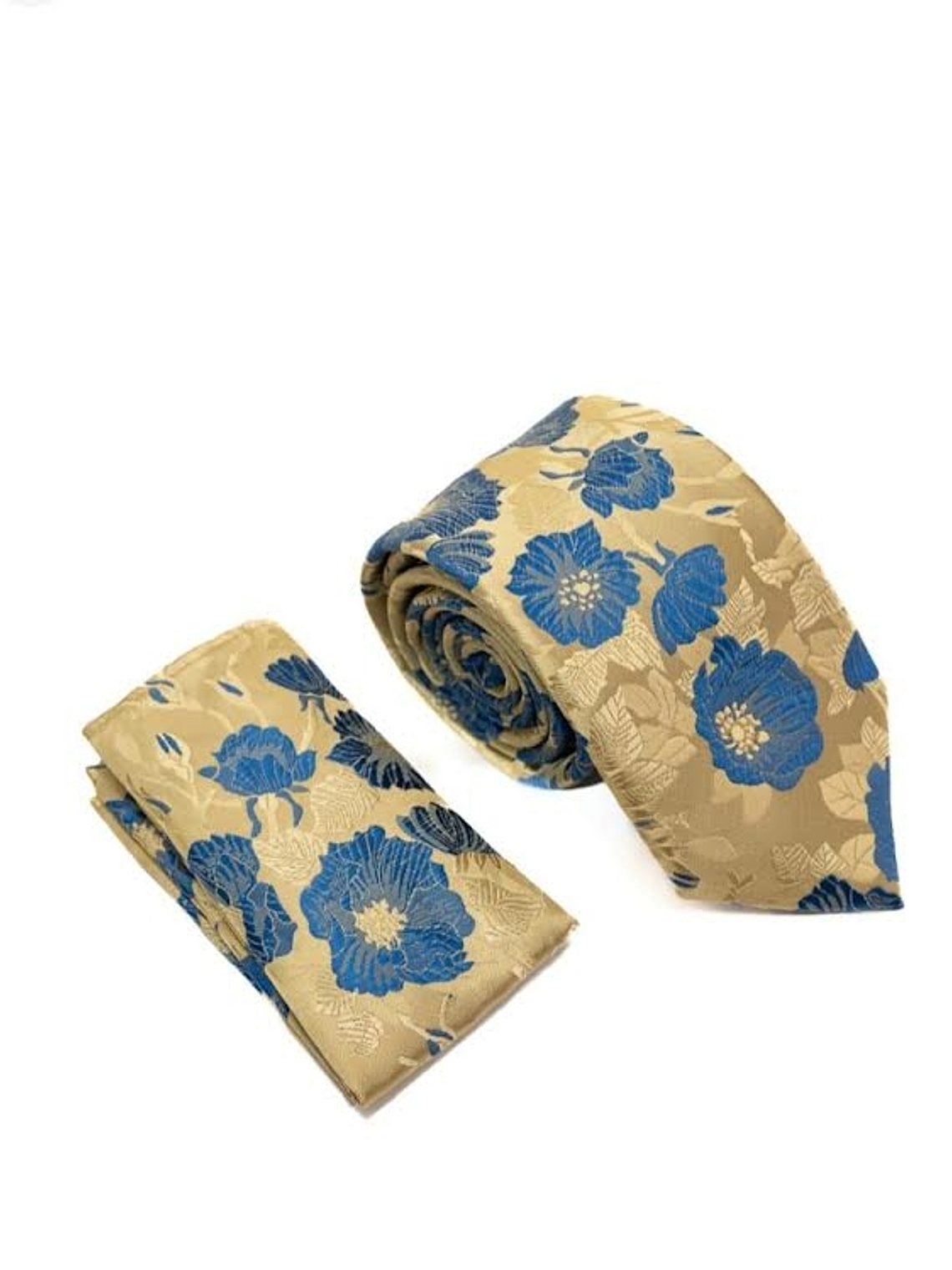 Corbata con Pañuelo (Dorado y Diseño) 1