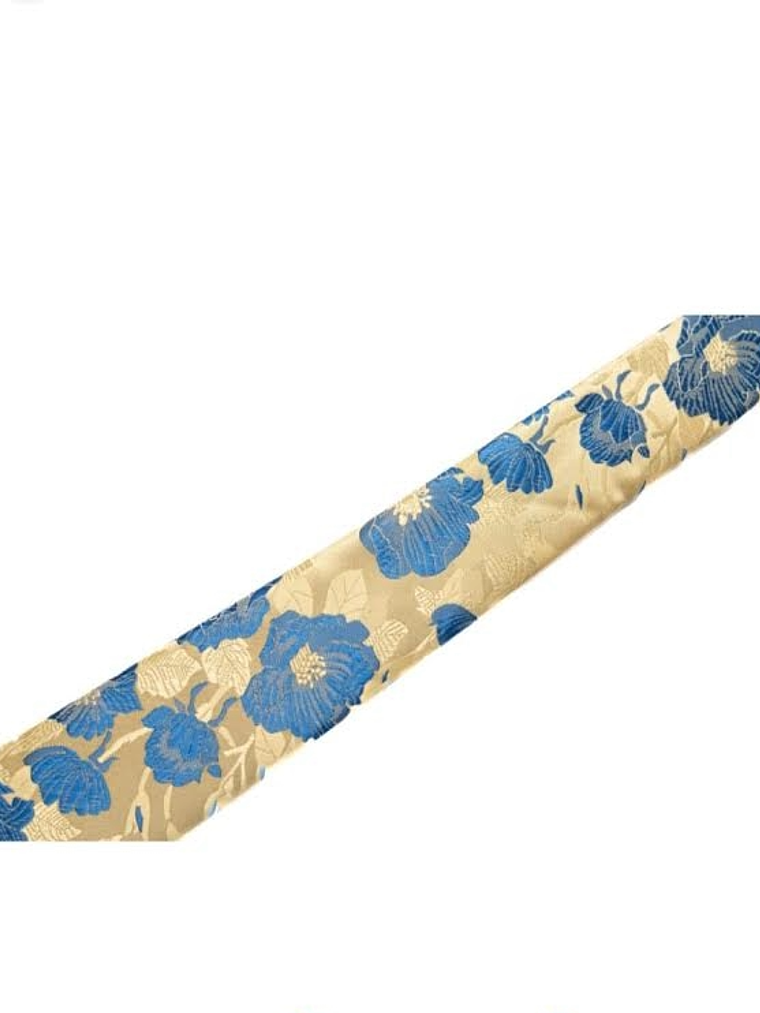 Corbata con Pañuelo (Dorado y Diseño) 2