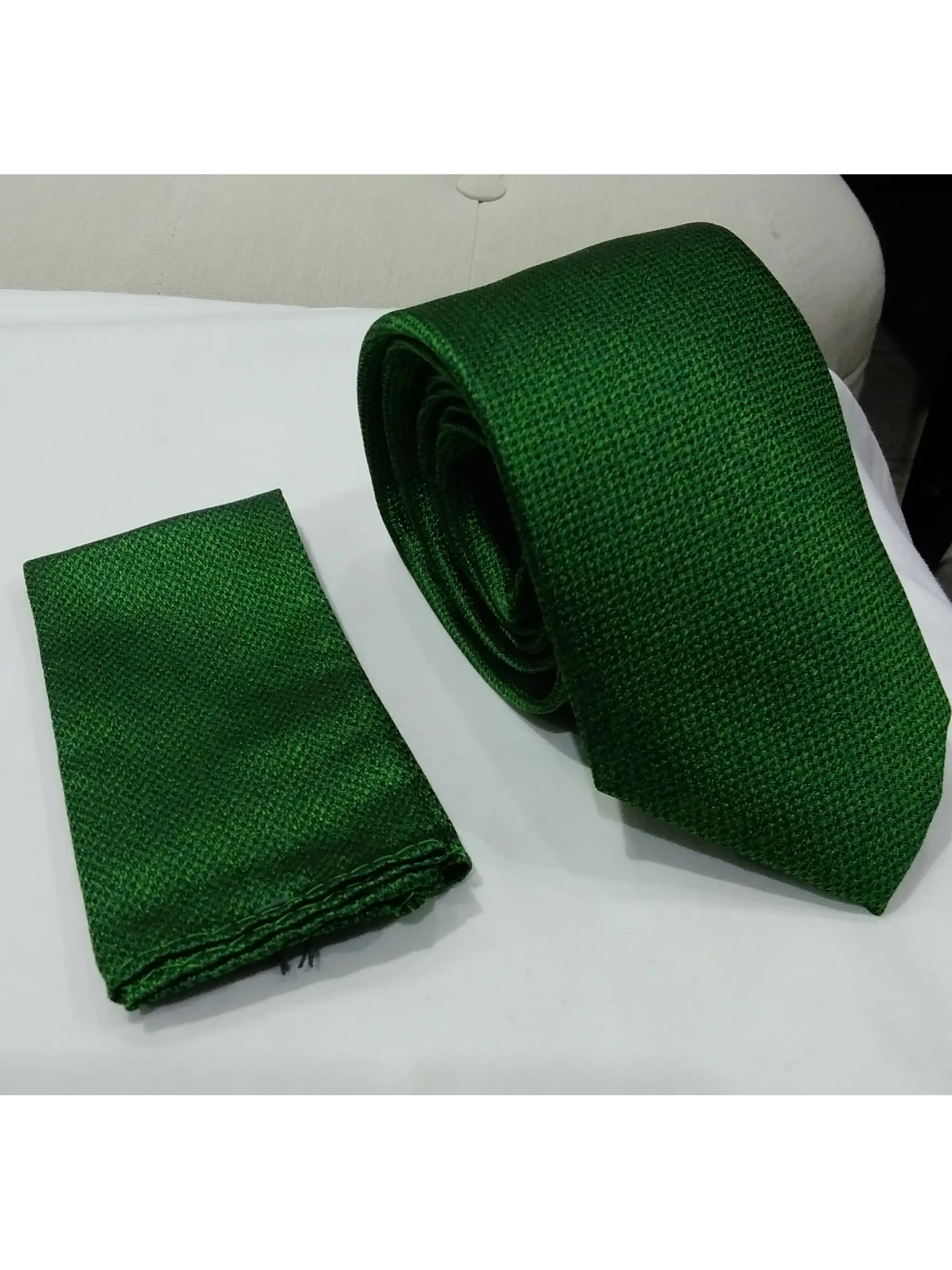 Corbata con Pañuelo (Verde Oscuro) 1