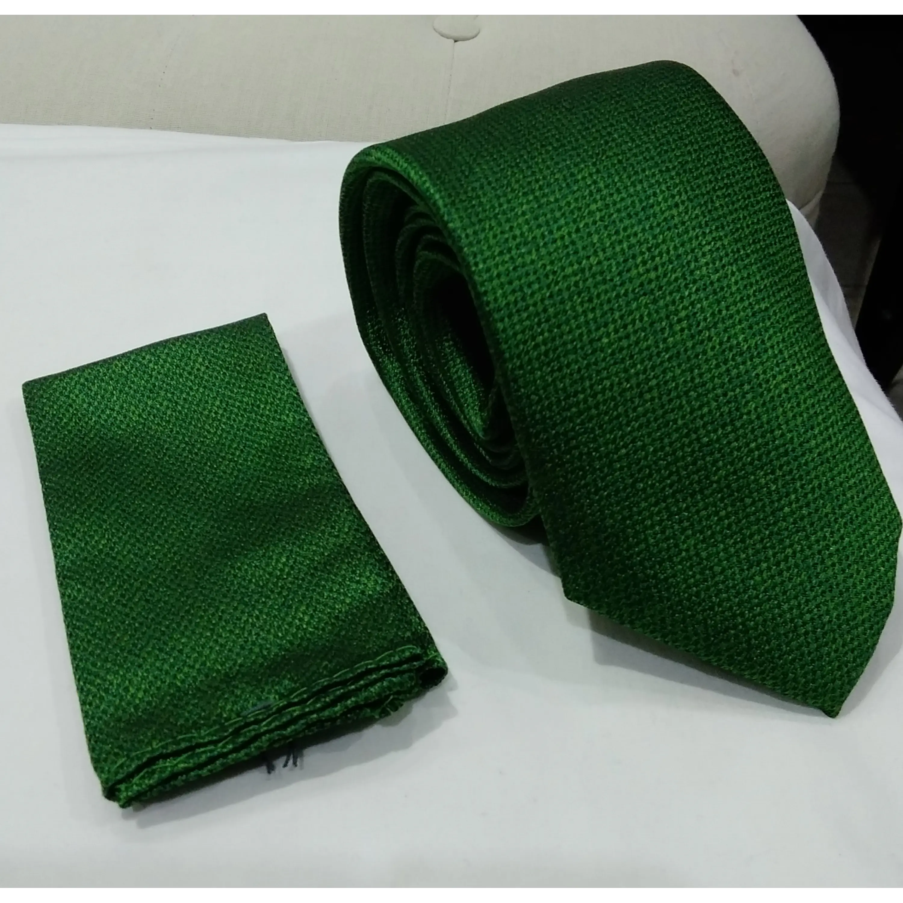 Corbata con Pañuelo (Verde Oscuro) 1