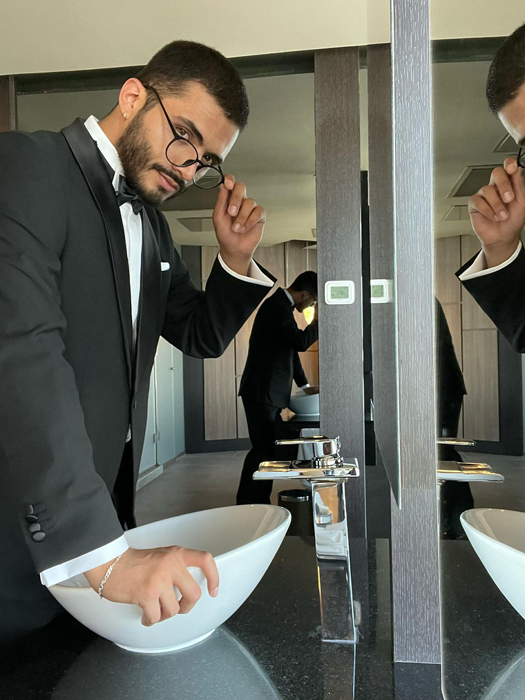 Traje Smoking negro (Camisa, Colleras y humita) 3