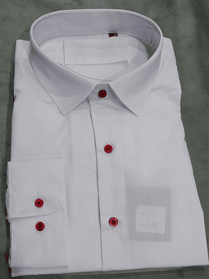 Camisa con Botones Rojos
