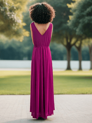 Vestido Largo Fucsia