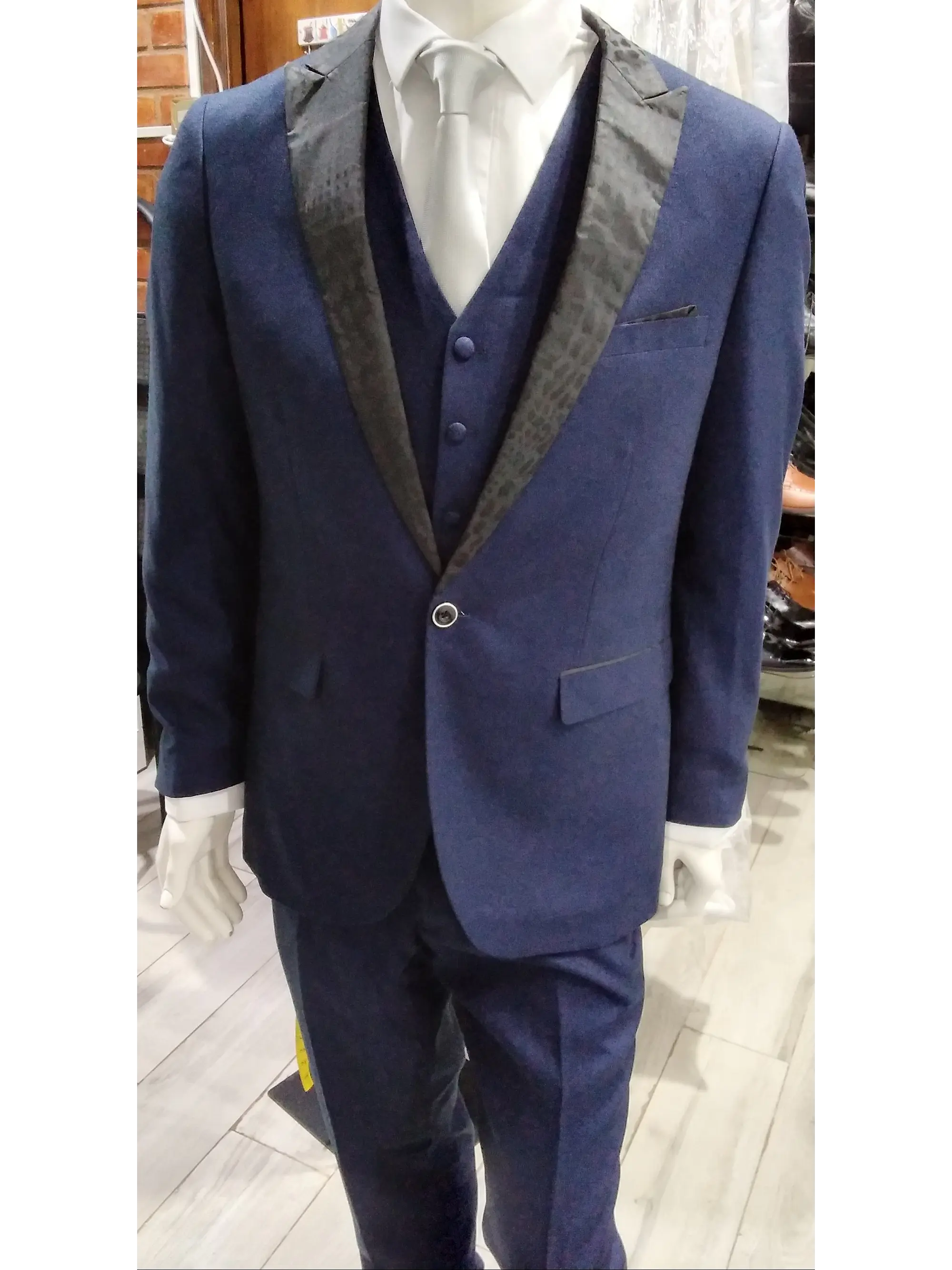 Traje Vivora Azul (Camisa, Colleras, Corbata) 1