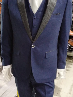 Traje Vivora Azul (Camisa, Colleras, Corbata)