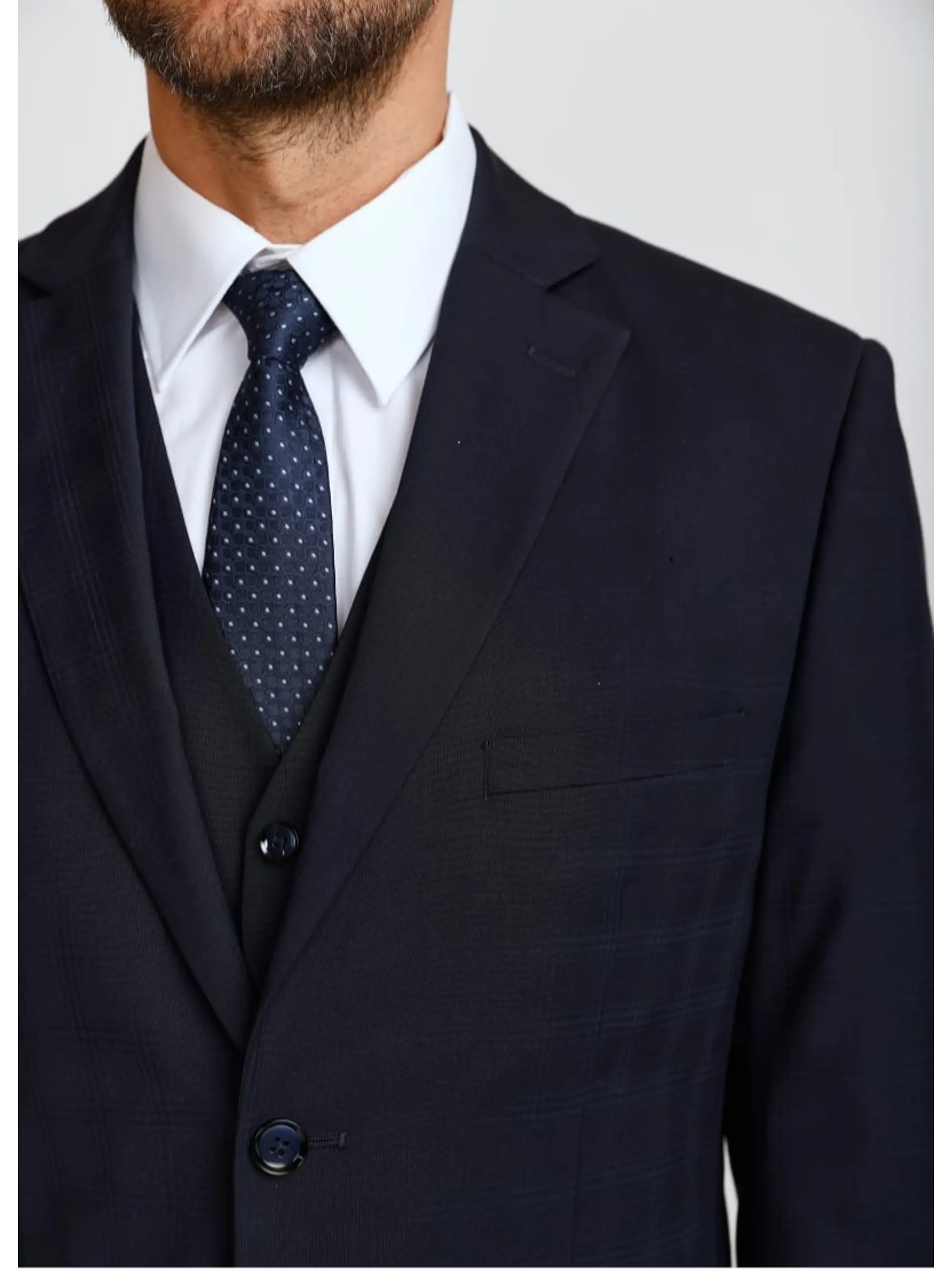 Traje Gales Azul Marino 3
