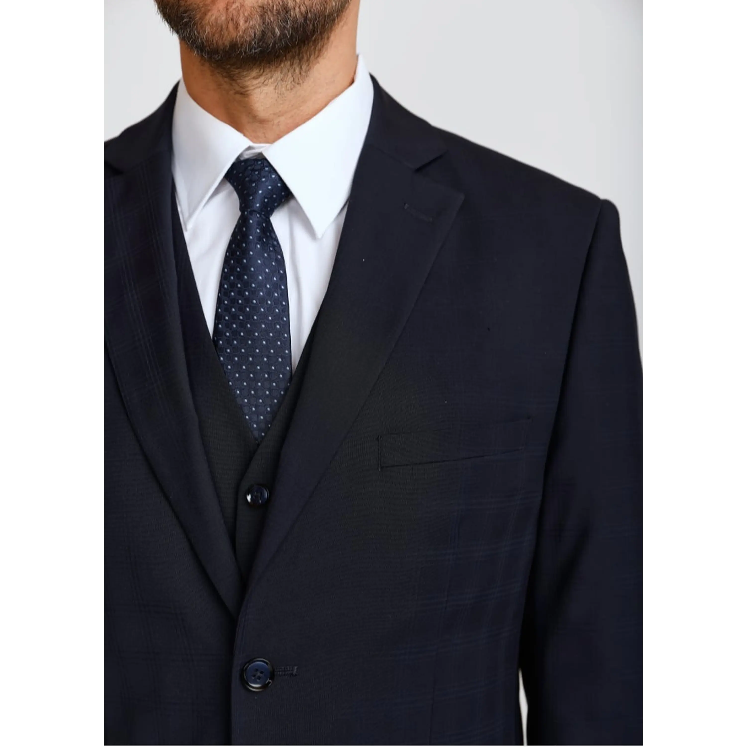 Traje Gales Azul Marino 3