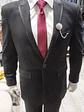 Traje Negro con Solapa Víbora - Miniatura 1