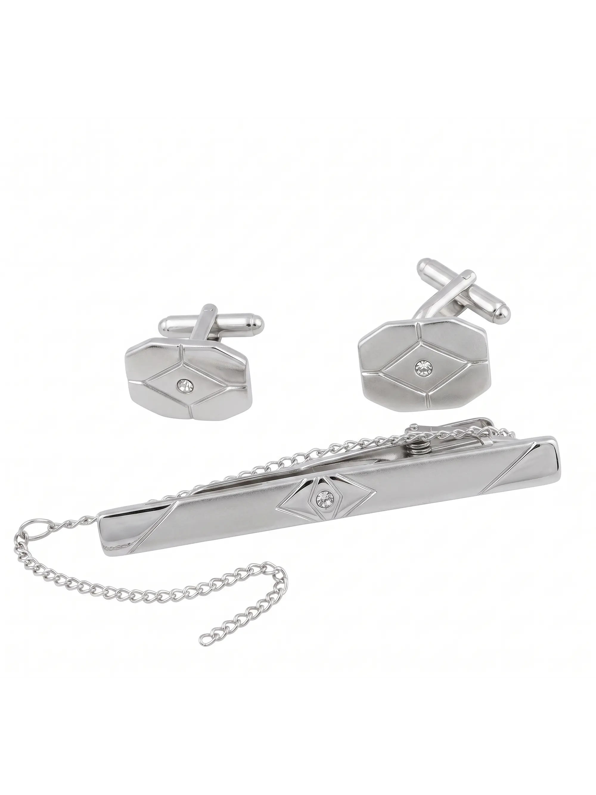 Colleras Plateadas con Clip 1