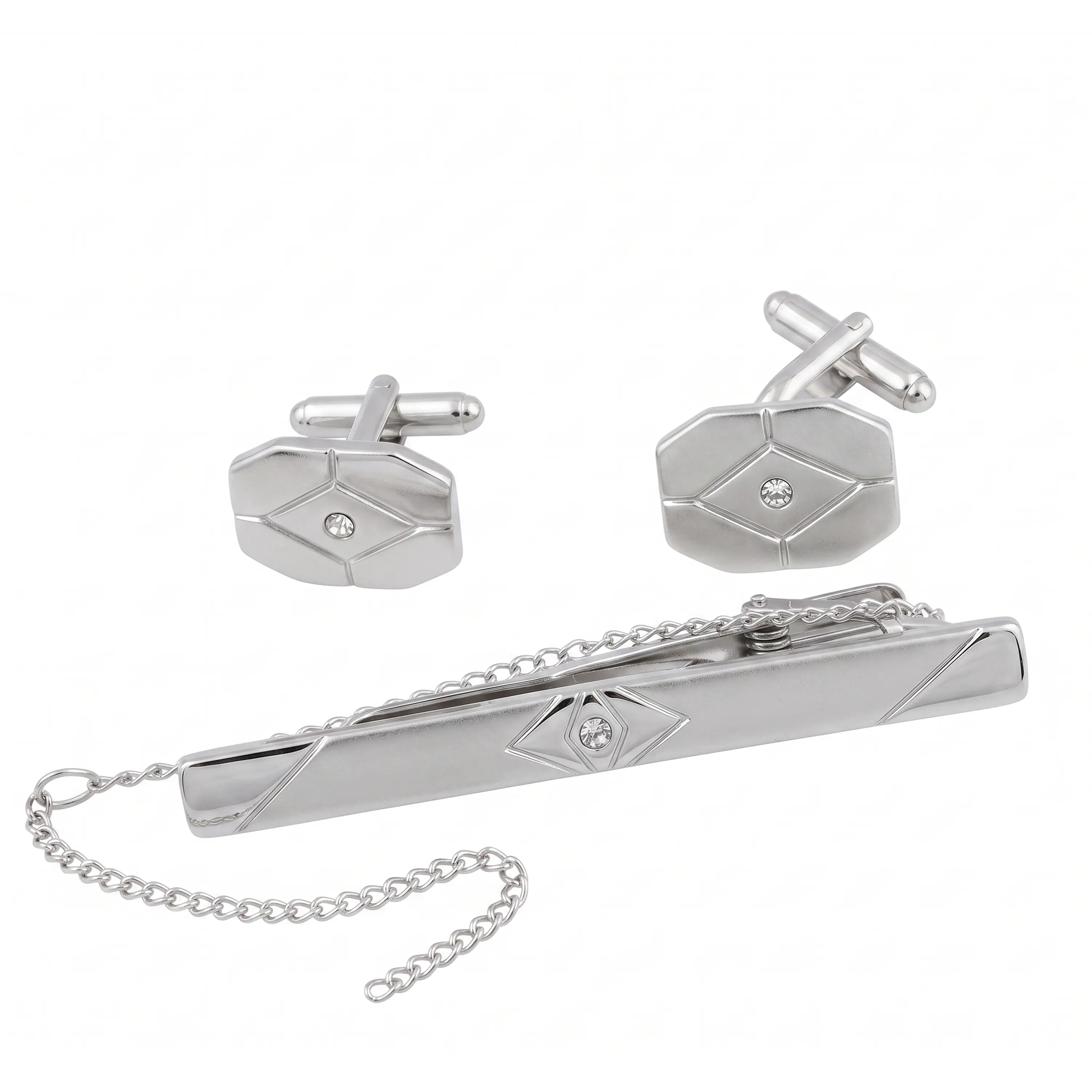 Colleras Plateadas con Clip 1