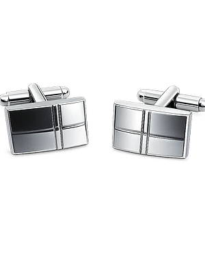 Colleras Plateadas Rectangulares (2)