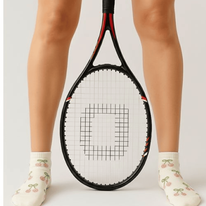 CALCETÍN DE ALGODÓN CEREZA DE MUJER 1